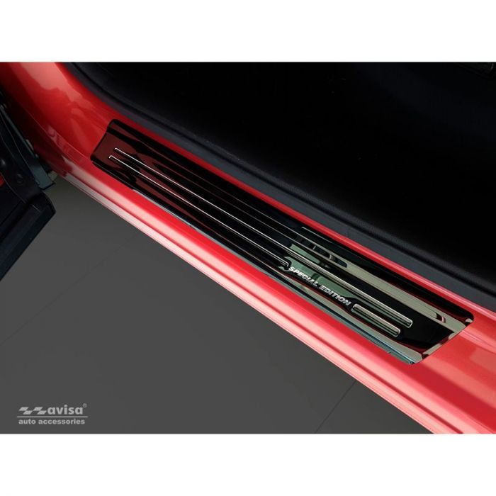 Seuils de portes inoxydable noir sur mesure pour Honda CR-V 2018