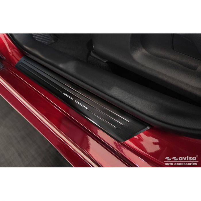 Schwarz Edelstahl Einstiegsleisten passend für Toyota Yaris 2020- exkl. GR  - 'Special Edition' - 4-teilig AutoStyle - #1 in auto-accessoires