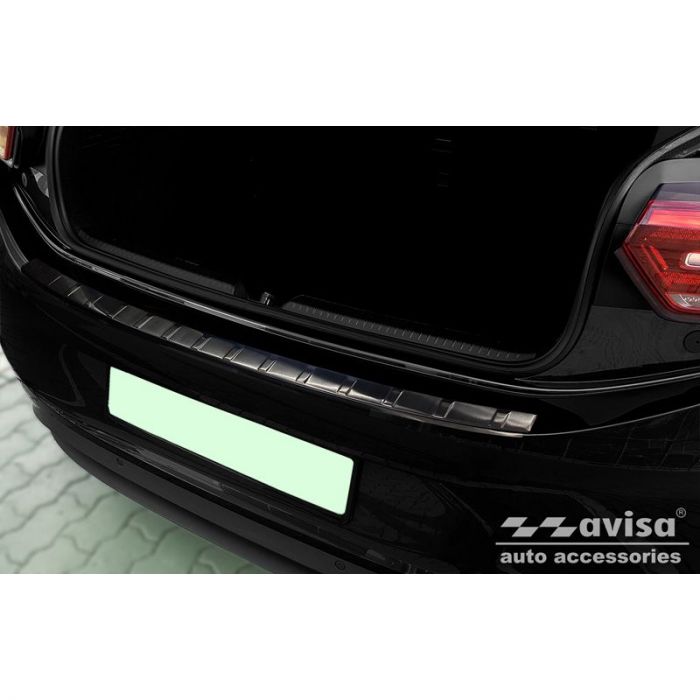 Schwarz Edelstahl Heckstoßstangenschutz passend für Volkswagen ID.3  2020-2023 & FL 2023- 'Ribs' AutoStyle - #1 in auto-accessoires