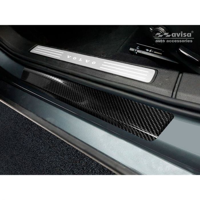 3D Schwarz Karbon Einstiegsleisten passend für Volvo S60 III & V60 II 2018-  4-Teilig AutoStyle - #1 in auto-accessoires