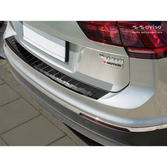 Echtes 3D Karbon Heckstoßstangenschutz passend für Volkswagen Tiguan II & R-Line  2016-2020 & FL 2020- inkl. Allspace 2017-2020 & FL 2020- AutoStyle - #1 in  auto-accessoires