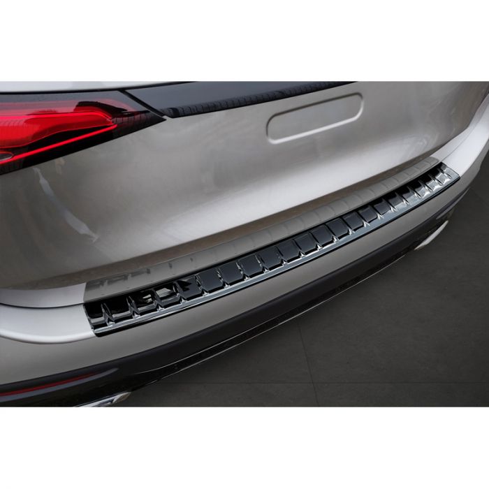 Spiegelschwarz Edelstahl Heckstoßstangenschutz passend für Mercedes GLC II  (X254) 2022- 'Ribs' AutoStyle - #1 in auto-accessoires