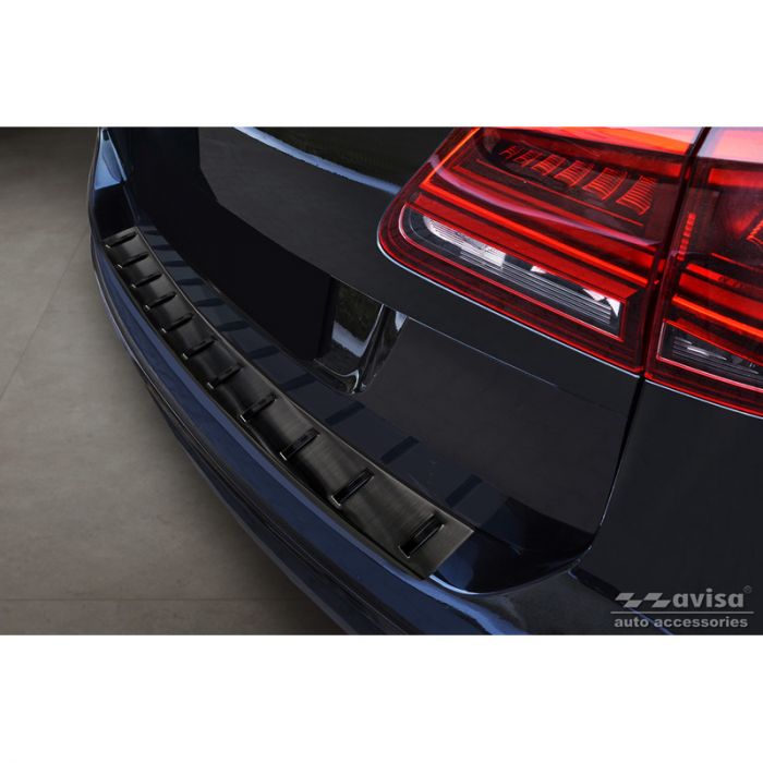 Schwarz Edelstahl Heckstoßstangenschutz passend für Volkswagen