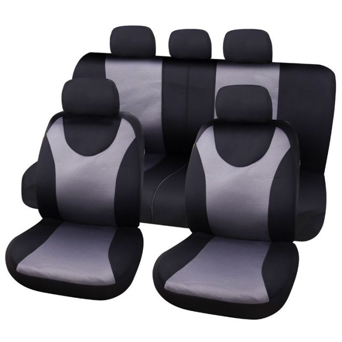 Seat Cover Set London 9 Pieces Black Grey Autostyle 1 In Auto Accessoires - Car Seat Covers London