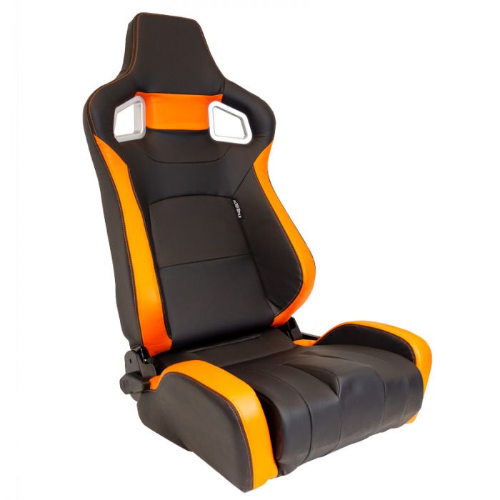 Autostyle Sport Seat Type RS6 Black/Orange PVC dual side 