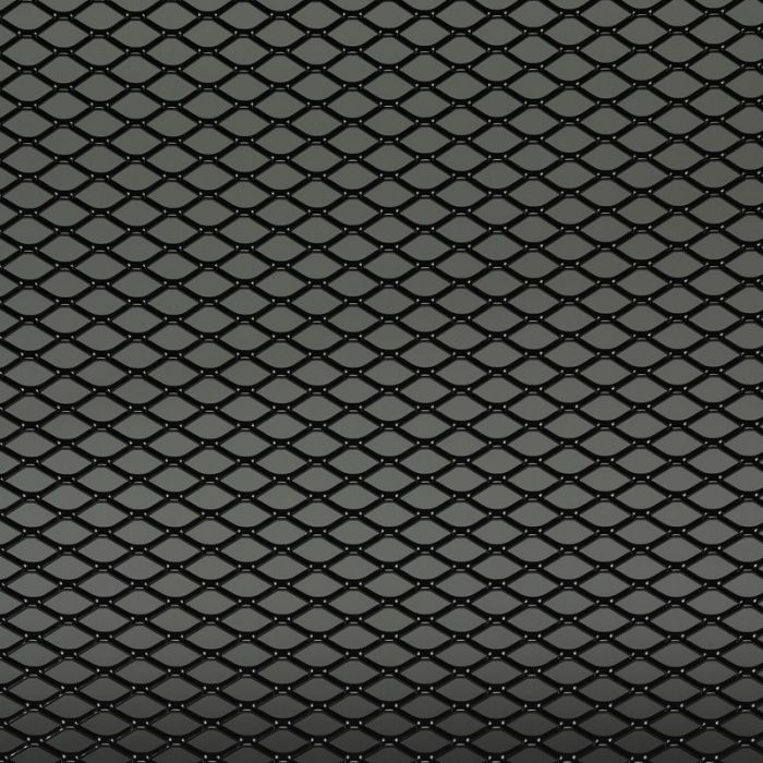 Racegaas aluminium zwart ruitdesign 16x8mm - 125x25cm - #1 in